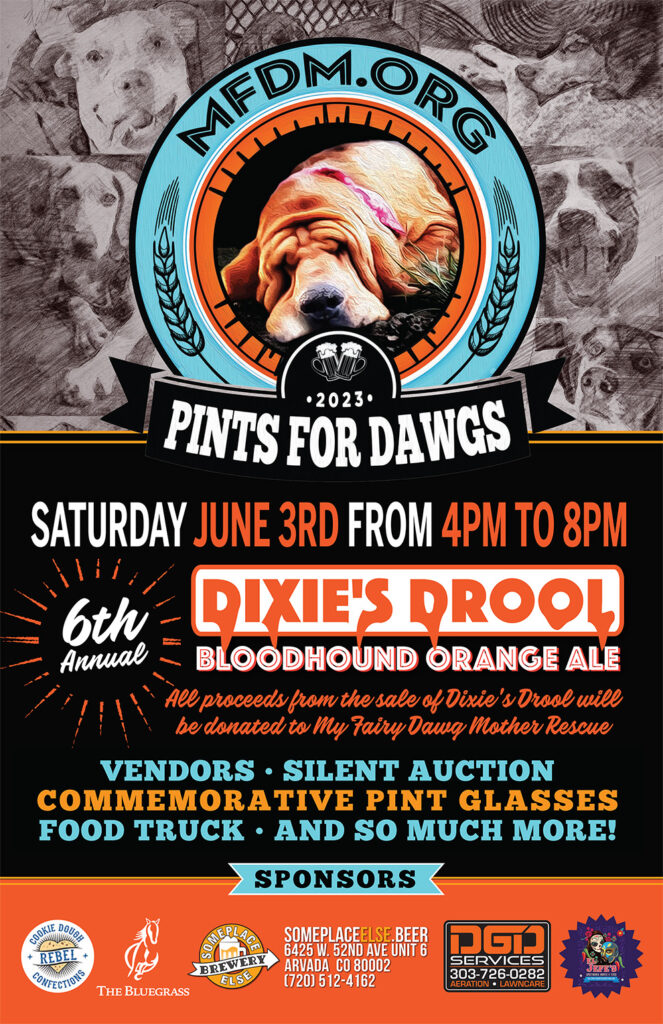 Poster image for Dixies Drool Bloodhound Orange Ale release at SomePlace Else Brewery